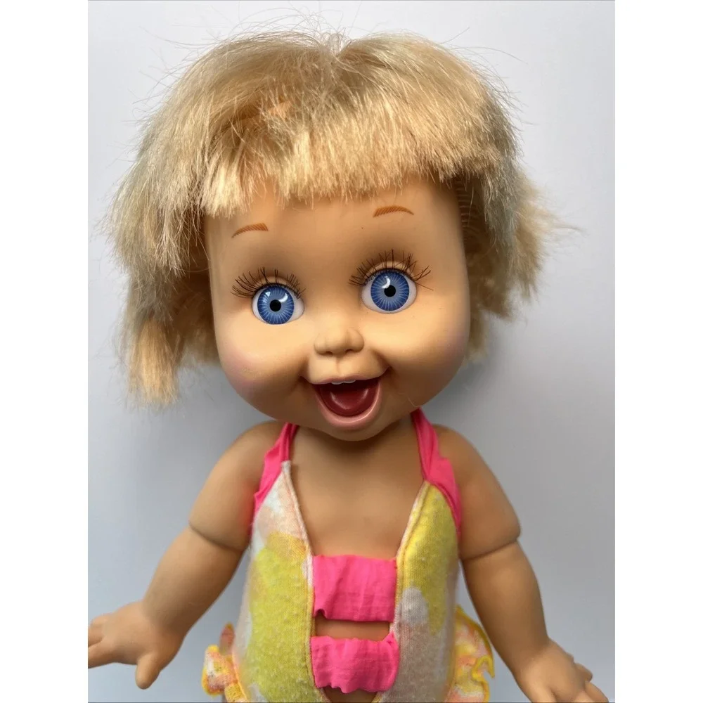Vintage 1990 Galoob Baby Face So Playful Penny #10 Swimsuit Blue Eyes